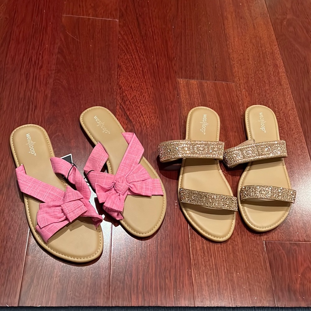 Wemons large 9/10 sandal bundle NWT west loop
